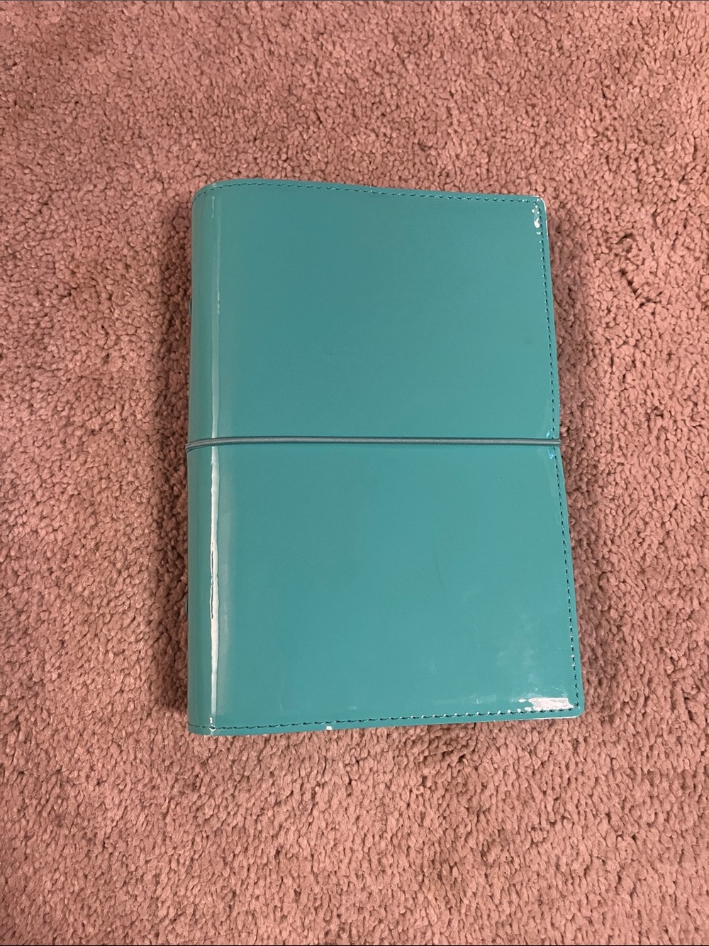 filoFAX Domino Patent Turquoise Blue Personal Planner